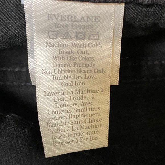 Everlane The Original Cheeky High Rise Black Denim Cropped Jeans Women's Size 27 - Picture 11 of 16